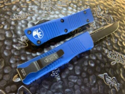 Microtech Troodon Single Edge Part Serrated Blue 5 Microtech Troodon Single Edge Part Serrated Blue -Southern Blades MT139 2BL 3