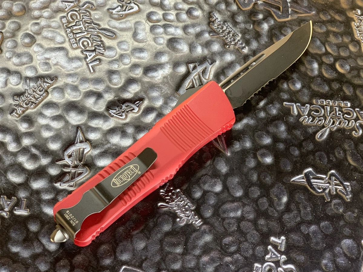 Microtech Troodon Single Edge Part Serrated Red 4 Microtech Troodon Single Edge Part Serrated Red - Image 2