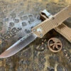 Microtech Troodon Single Edge Satin Standard Tan