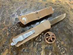 Microtech Troodon Single Edge Satin Standard Tan 5 Microtech Troodon Single Edge Satin Standard Tan -Southern Blades MT139 4TA 3