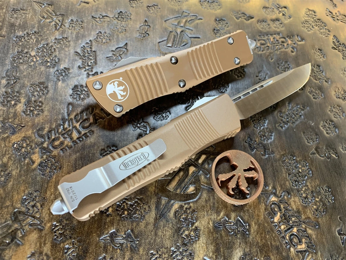 Microtech Troodon Single Edge Satin Standard Tan 4 Microtech Troodon Single Edge Satin Standard Tan - Image 2