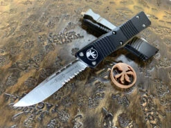 Microtech Troodon Single Edge Satin Part Serrated