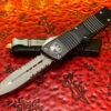 Microtech Combat Troodon Double Edge Stonewashed Part Serrated