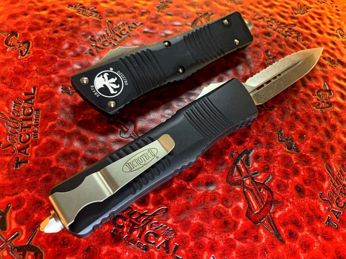 Microtech Combat Troodon Double Edge Full Serrated Stonewashed 4 Microtech Combat Troodon Double Edge Full Serrated Stonewashed - Image 2