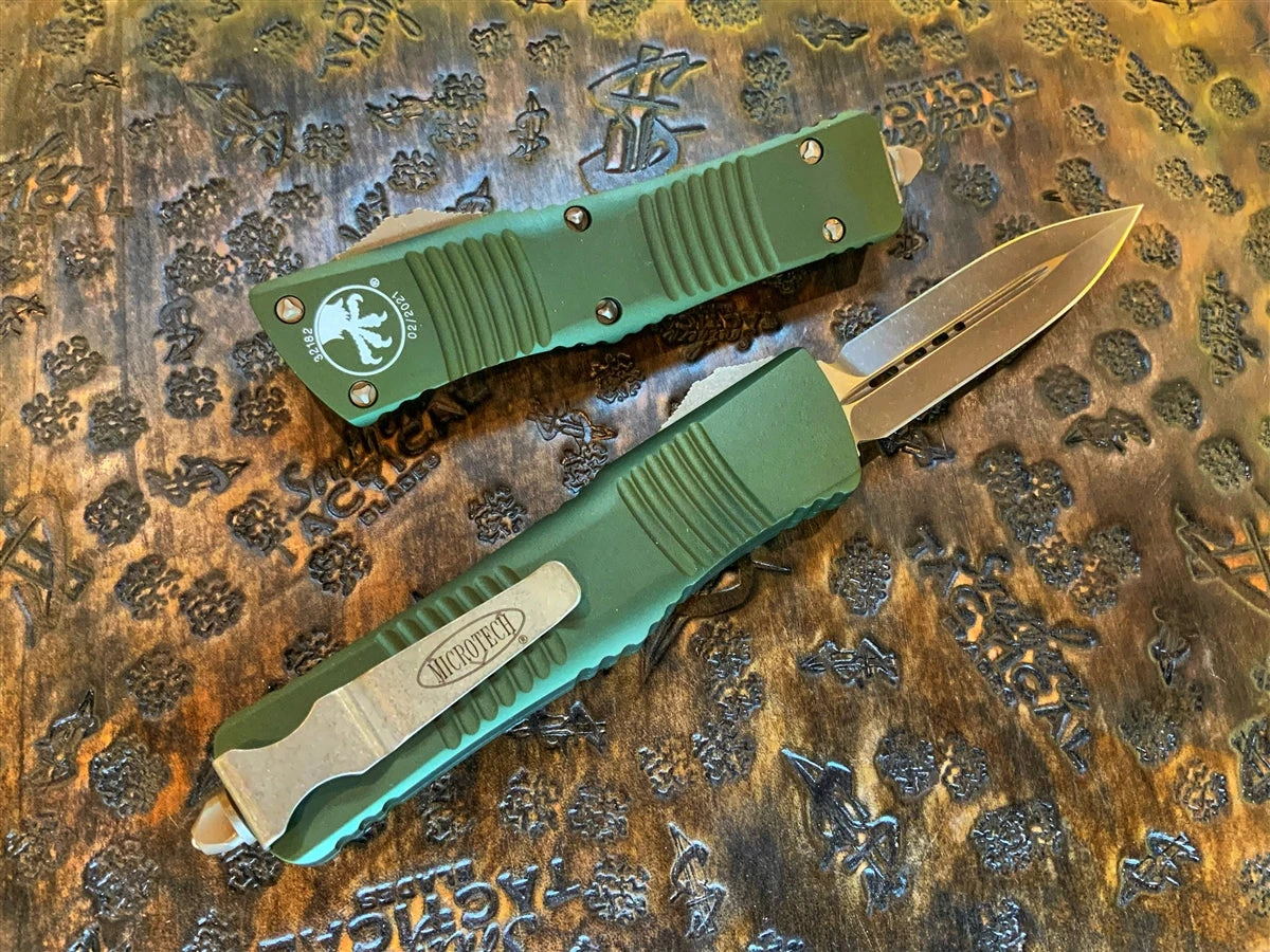 Microtech Combat Troodon Double Edge Bronzed Apocalyptic Standard OD Green 4 Microtech Combat Troodon Double Edge Bronzed Apocalyptic Standard OD Green - Image 2
