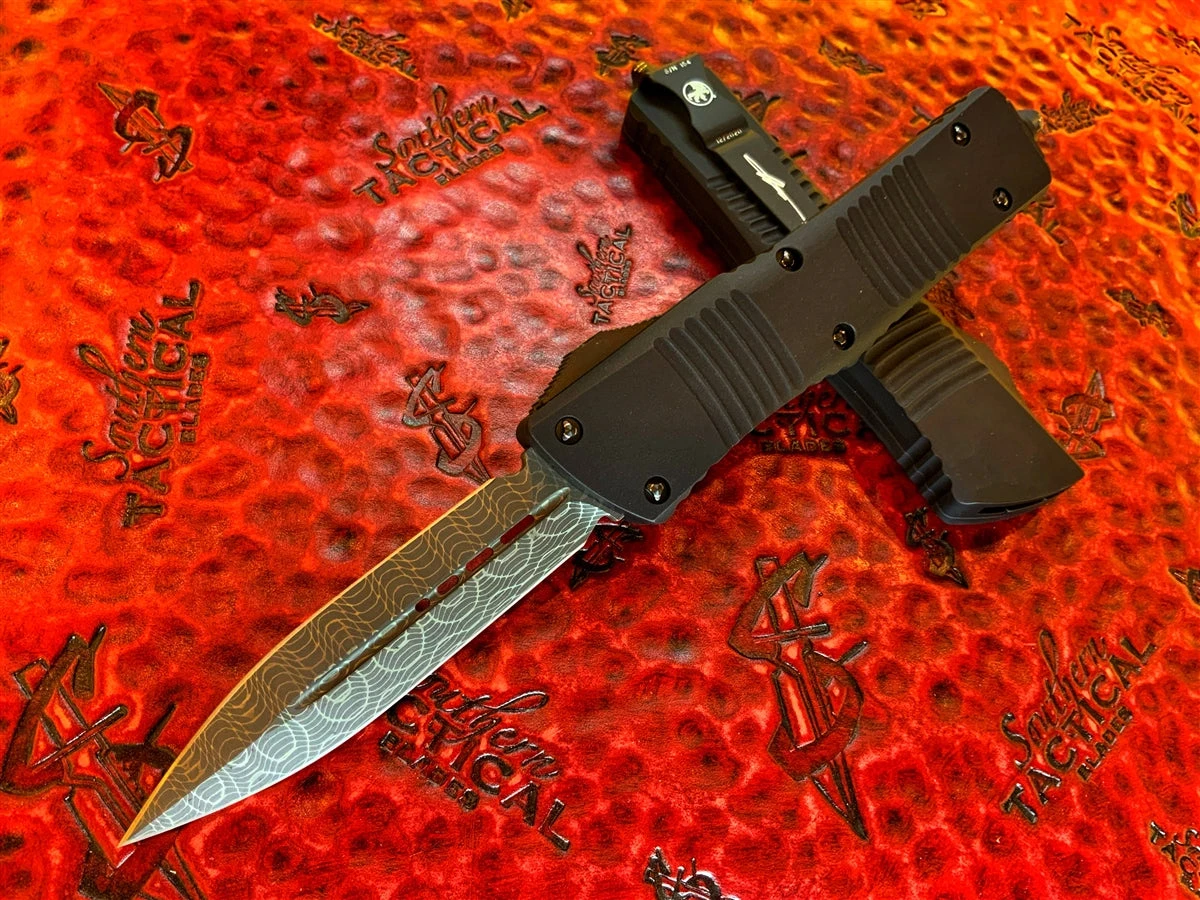 Microtech Combat Troodon OTF Automatic Knife Double Edge Damascus, Ringed Hardware 3 Microtech Combat Troodon OTF Automatic Knife Double Edge Damascus, Ringed Hardware