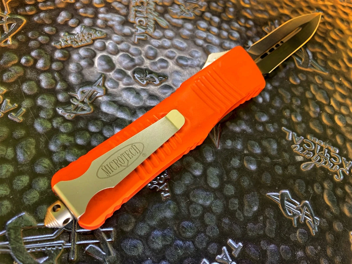 Microtech Combat Troodon Double Edge Standard Orange 2015 W/ Factory DLC Blade 4 Microtech Combat Troodon Double Edge Standard Orange 2015 W/ Factory DLC Blade - Image 2