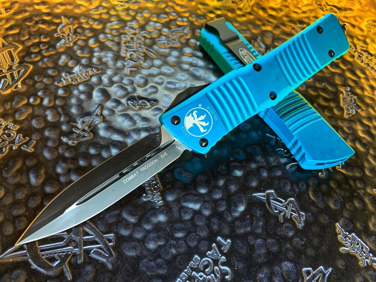 Microtech Combat Troodon Double Edge Standard Turquoise 3 Microtech Combat Troodon Double Edge Standard Turquoise
