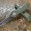 Microtech Combat Troodon Double Edge Full Serrated OD Green 2 Microtech Combat Troodon Double Edge Full Serrated OD Green -Southern Blades MT142 3OD 2