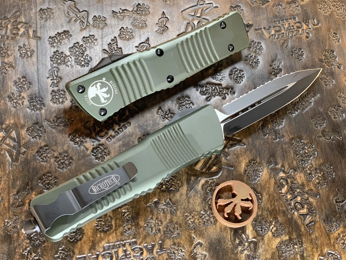 Microtech Combat Troodon Double Edge Full Serrated OD Green 4 Microtech Combat Troodon Double Edge Full Serrated OD Green - Image 2