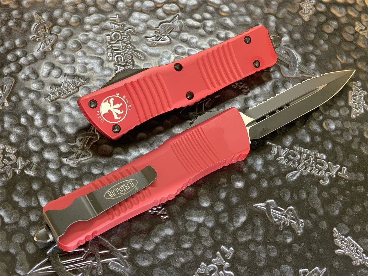 Microtech Combat Troodon Double Edge Full Serrated Red 4 Microtech Combat Troodon Double Edge Full Serrated Red - Image 2