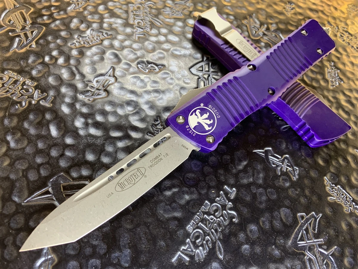 Microtech Combat Troodon Tanto Apocalyptic Standard Purple 3 Microtech Combat Troodon Tanto Apocalyptic Standard Purple