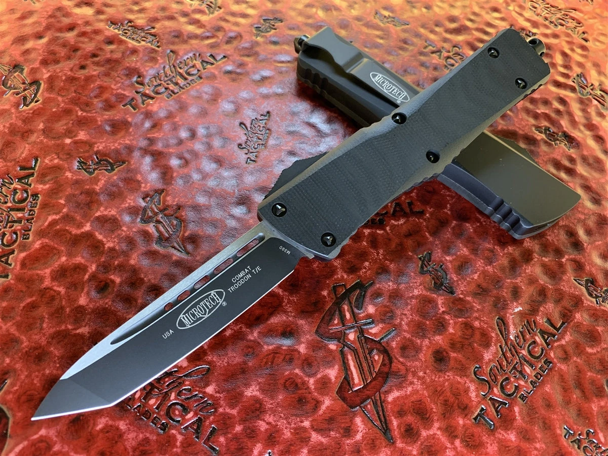 Microtech Combat Troodon Tanto Standard Black G10 3 Microtech Combat Troodon Tanto Standard Black G10