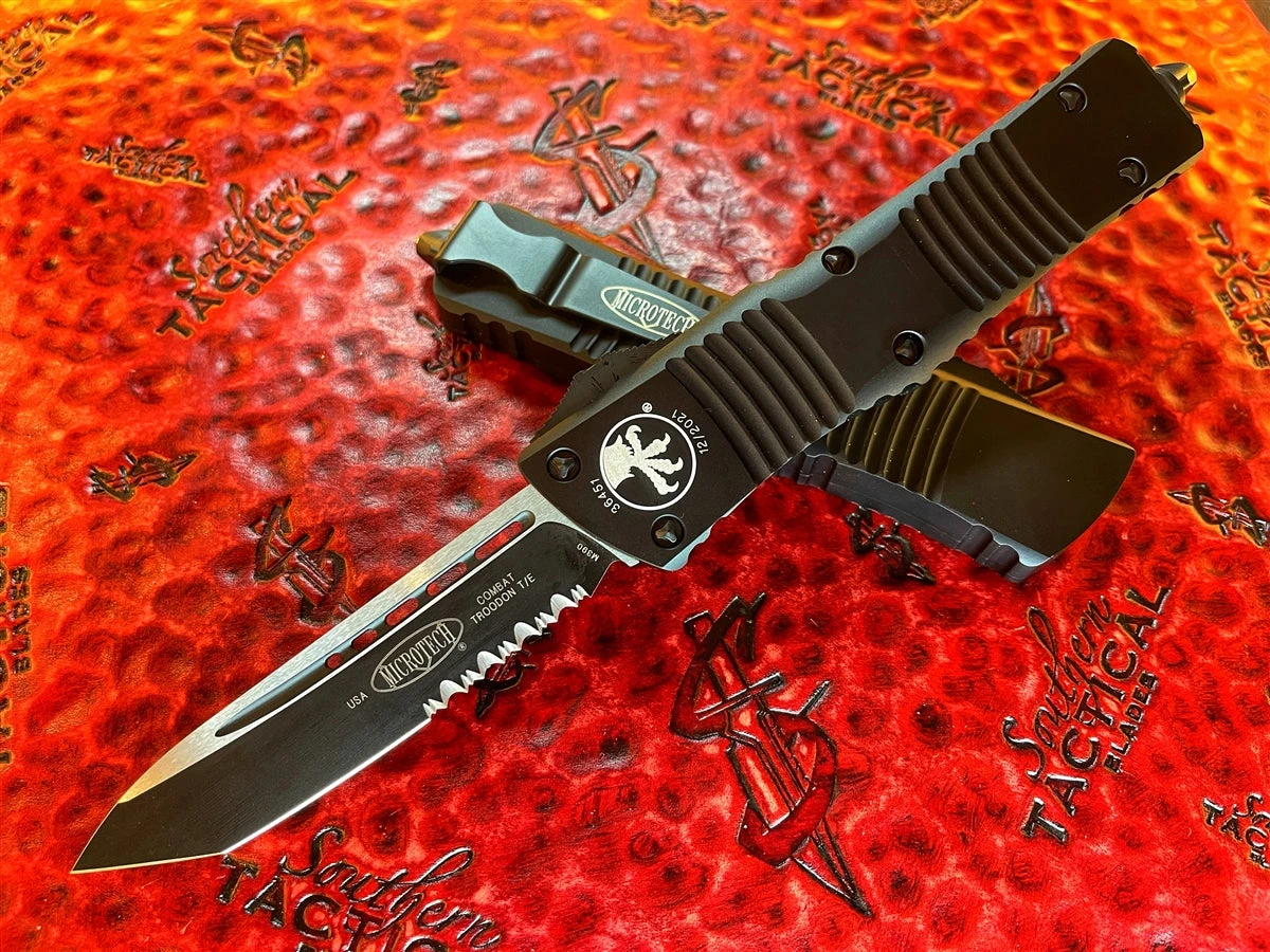 Microtech Combat Troodon Tanto Part Serrated Tactical 3 Microtech Combat Troodon Tanto Part Serrated Tactical