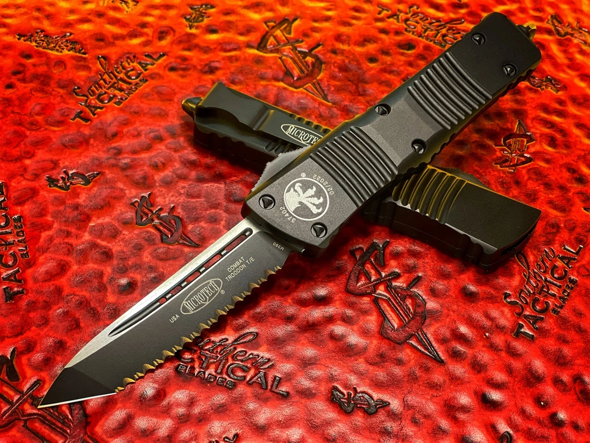 Microtech Combat Troodon OTF Automatic Knife Tanto Full Serrated Tactical 3 Microtech Combat Troodon OTF Automatic Knife Tanto Full Serrated Tactical
