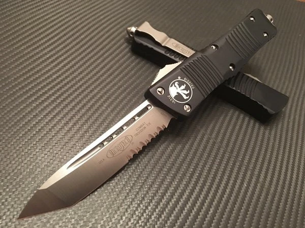 Microtech Combat Troodon Tanto Satin Part Serrated 3 Microtech Combat Troodon Tanto Satin Part Serrated
