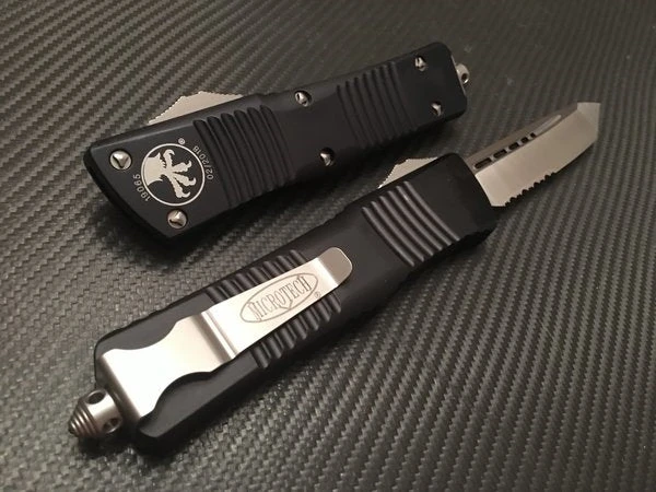 Microtech Combat Troodon Tanto Satin Part Serrated 4 Microtech Combat Troodon Tanto Satin Part Serrated - Image 2