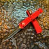 Microtech UTX-70 Double Edge Standard Red 2 Microtech UTX-70 Double Edge Standard Red -Southern Blades MT147 1RD 2