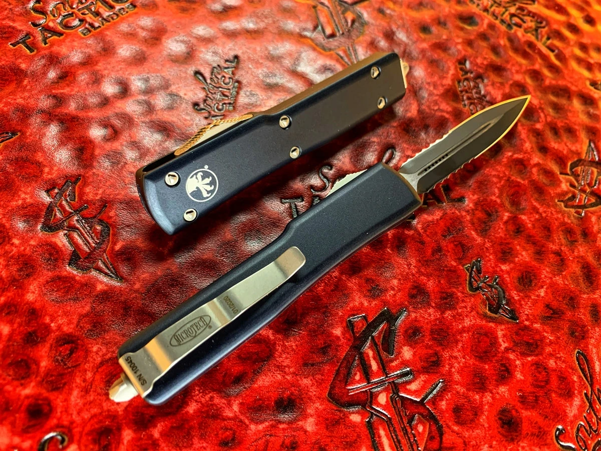 Microtech UTX-70 Double Edge Part Serrated 4 Microtech UTX-70 Double Edge Part Serrated - Image 2