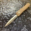 Microtech UTX-70 Double Edge Satin Standard Tan 2 Microtech UTX-70 Double Edge Satin Standard Tan -Southern Blades MT147 4TA 2
