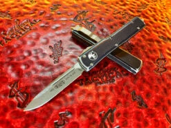 Microtech UTX-70 Single Edge Apocalyptic Standard Distressed Black
