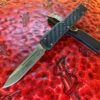 Microtech UTX-70 Single Edge Bronzed Standard Carbon Fiber Signature Series