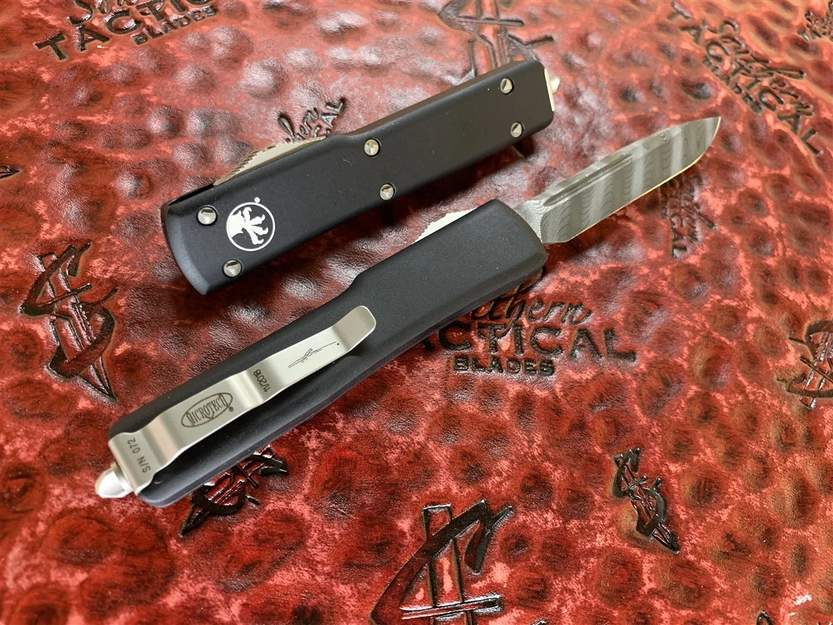 Microtech UTX-70 Single Edge Damascus Standard 4 Microtech UTX-70 Single Edge Damascus Standard - Image 2