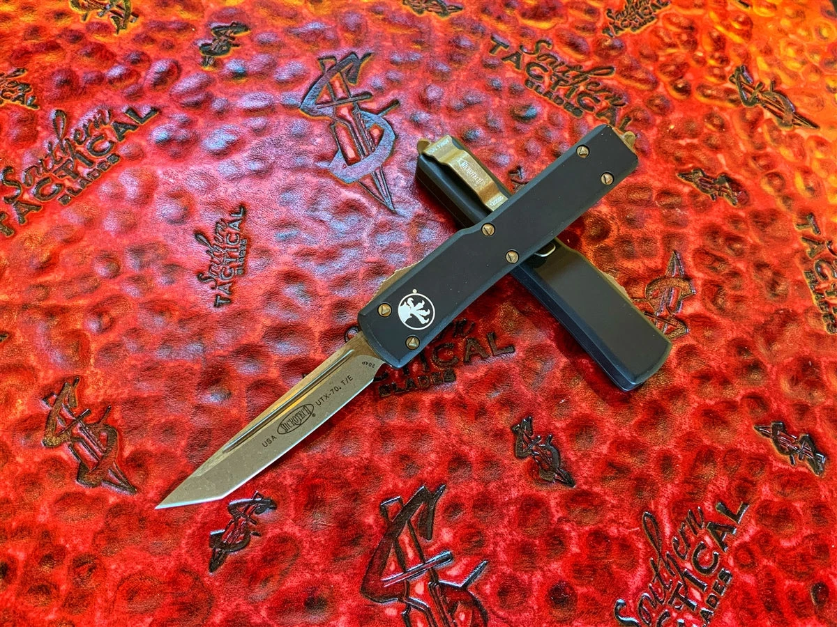 Microtech UTX-70 Tanto Edge Bronzed Apocalyptic Standard 3 Microtech UTX-70 Tanto Edge Bronzed Apocalyptic Standard