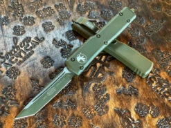 Microtech UTX-70 OTF Automatic Knife Tanto Edge Cerakote OD Green