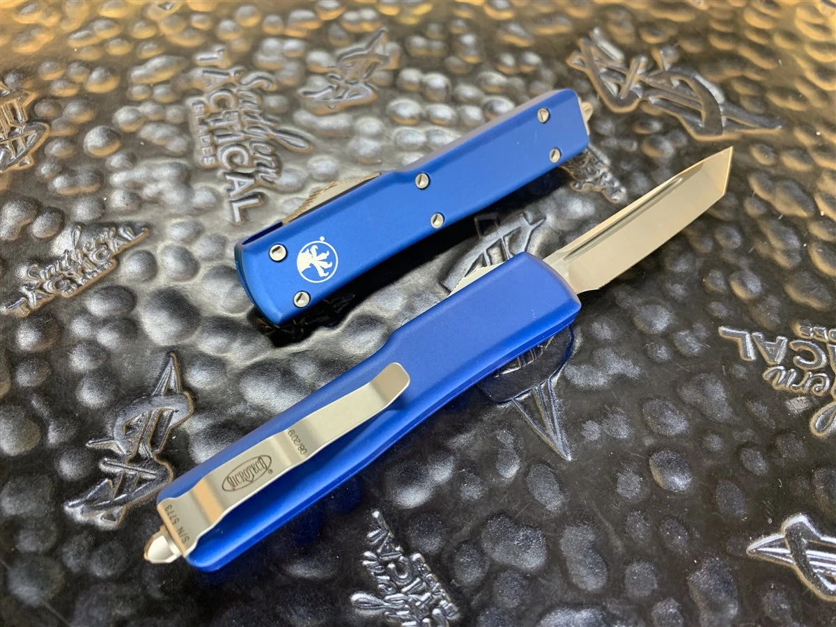 Microtech UTX-70 Tanto Edge Satin Standard Blue 4 Microtech UTX-70 Tanto Edge Satin Standard Blue - Image 2