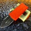 Microtech Exocet Double Edge Part Serrated Orange