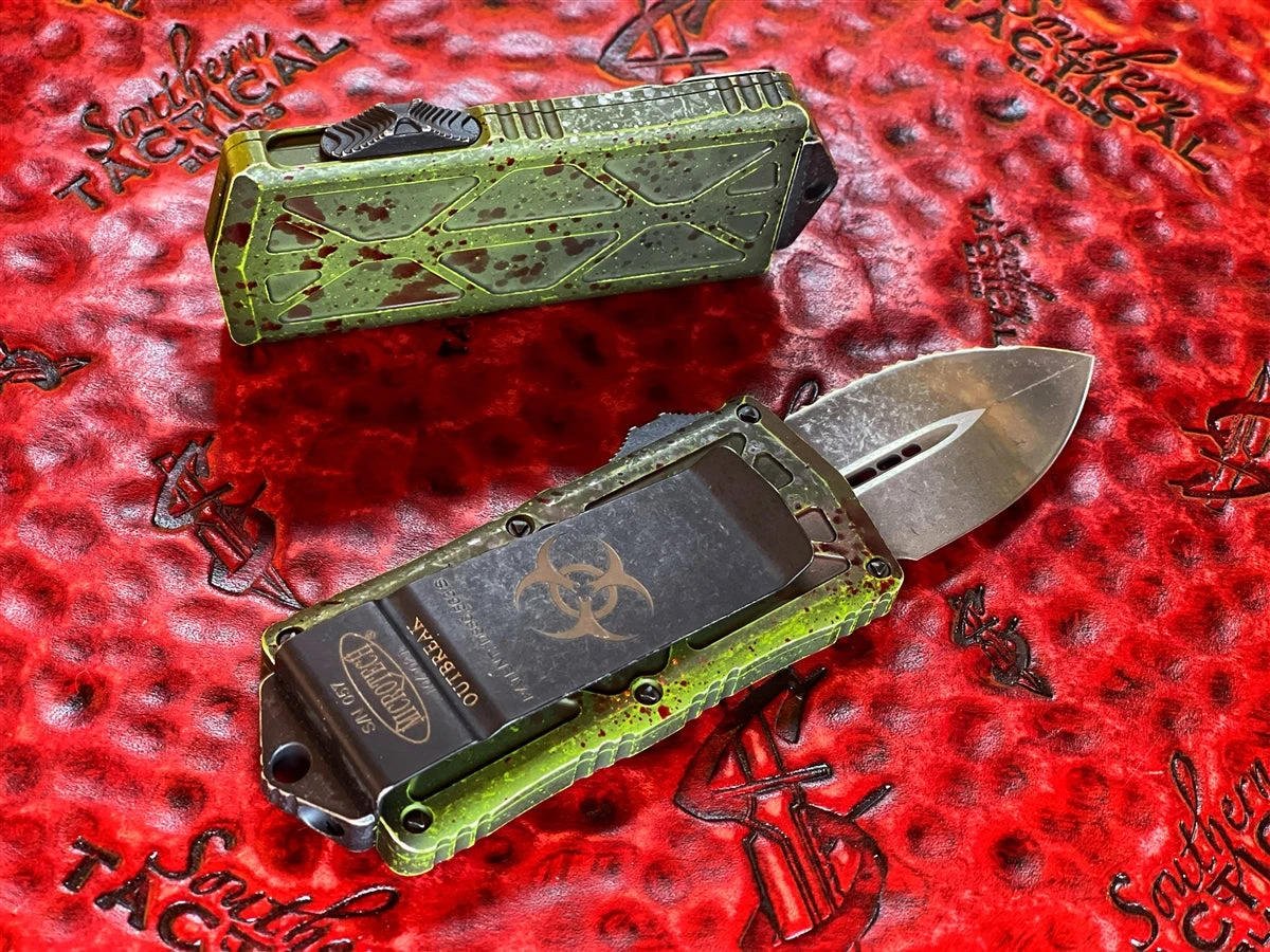 Microtech Exocet Double Edge OUTBREAK Full Serrated 4 Microtech Exocet Double Edge OUTBREAK Full Serrated - Image 2