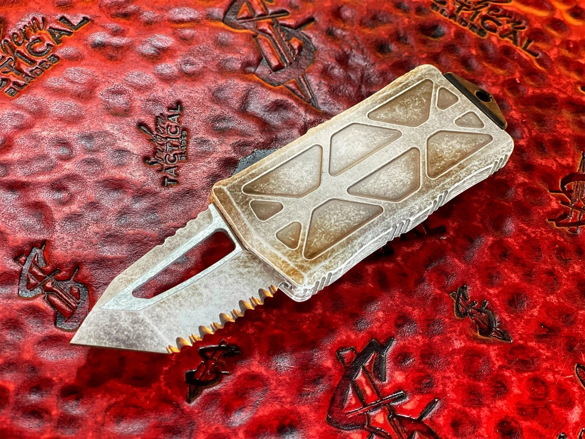 Microtech Exocet Tanto Edge SandTrooper Full Serrated 3 Microtech Exocet Tanto Edge SandTrooper Full Serrated