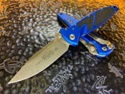 Microtech Socom Elite Manual Single Edge Apocalyptic Standard Blue