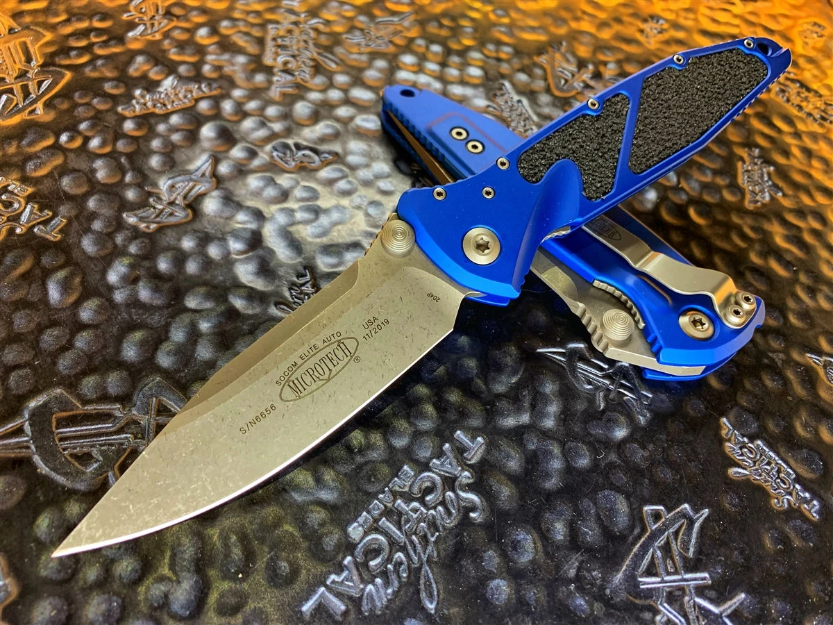Microtech Socom Elite Manual Single Edge Apocalyptic Standard Blue 3 Microtech Socom Elite Manual Single Edge Apocalyptic Standard Blue
