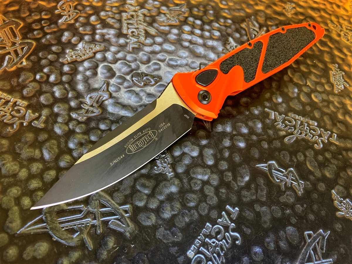 Microtech Socom Elite Auto Single Edge Standard Orange 3 Microtech Socom Elite Auto Single Edge Standard Orange