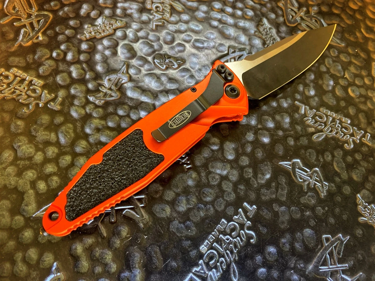 Microtech Socom Elite Auto Single Edge Standard Orange 4 Microtech Socom Elite Auto Single Edge Standard Orange - Image 2