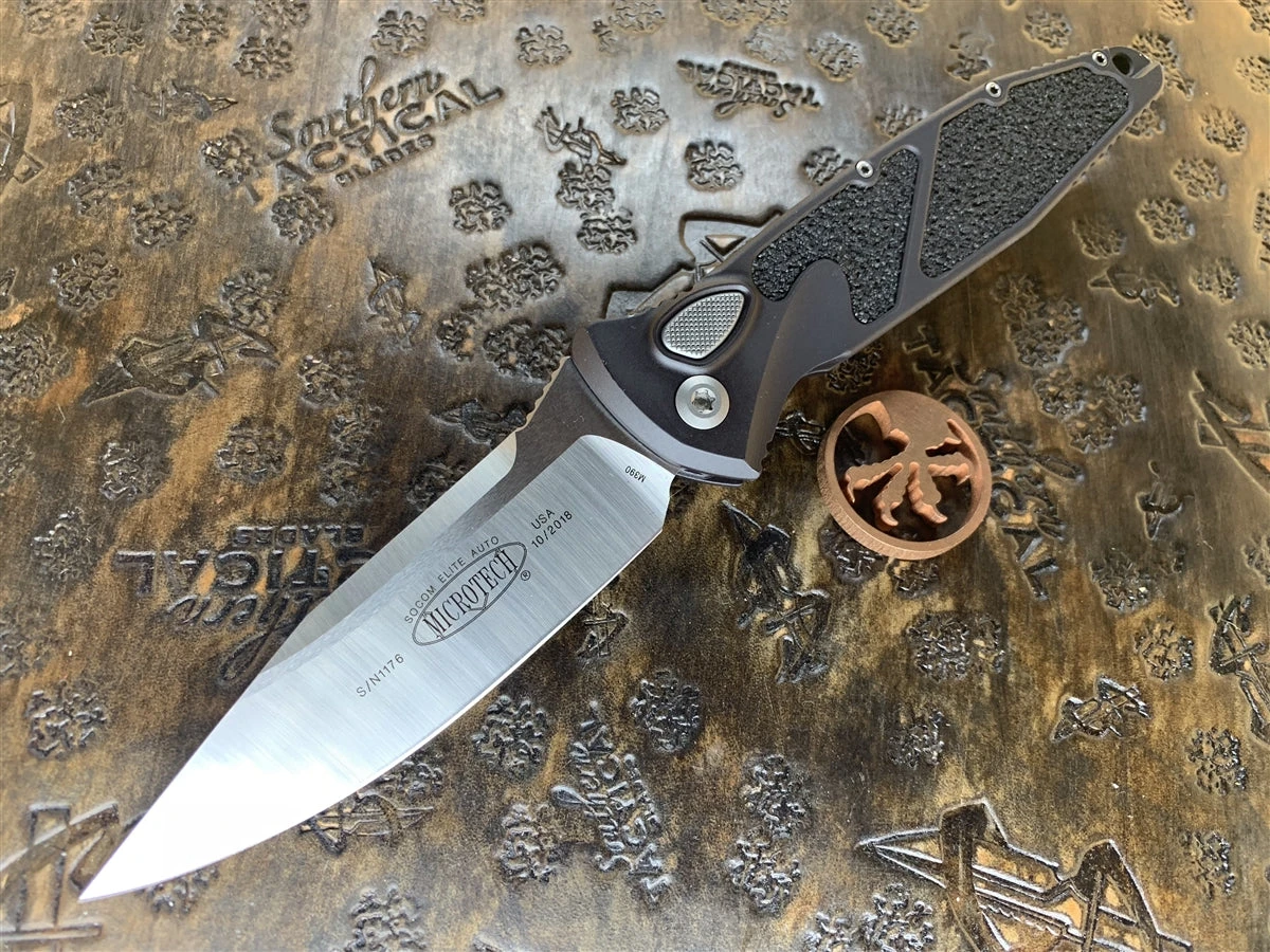 Microtech Socom Elite Auto Single Edge Satin Standard 3 Microtech Socom Elite Auto Single Edge Satin Standard