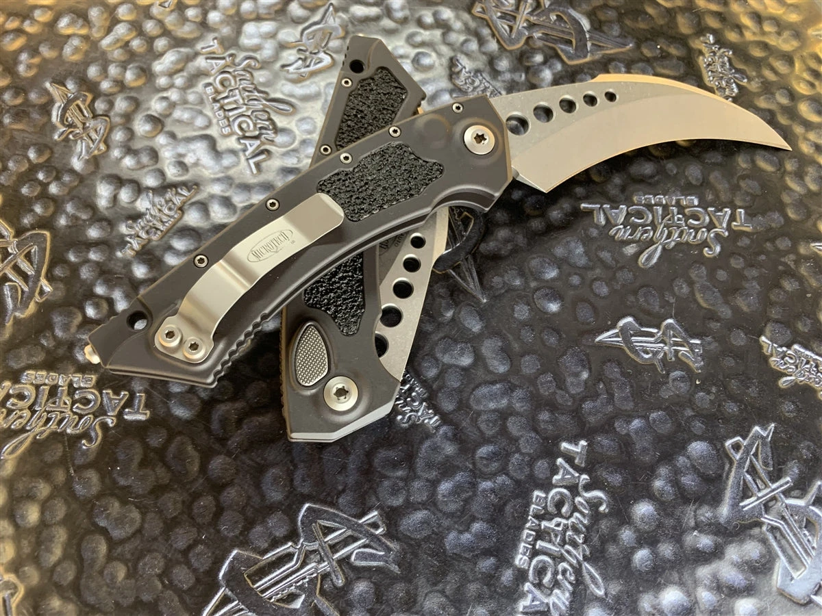 Microtech Hawk Automatic Stonewashed Standard “Proof Run” 4 Microtech Hawk Automatic Stonewashed Standard “Proof Run” - Image 2