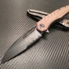 Microtech Sigil MK6 DLC Black Part Serrated Tan -Southern Blades MT196 2DLCTA 2