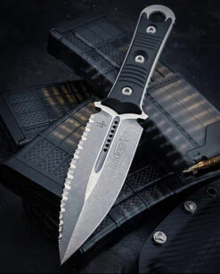 Microtech/Borka Blades SBD Dagger Stonewashed Full Serrated