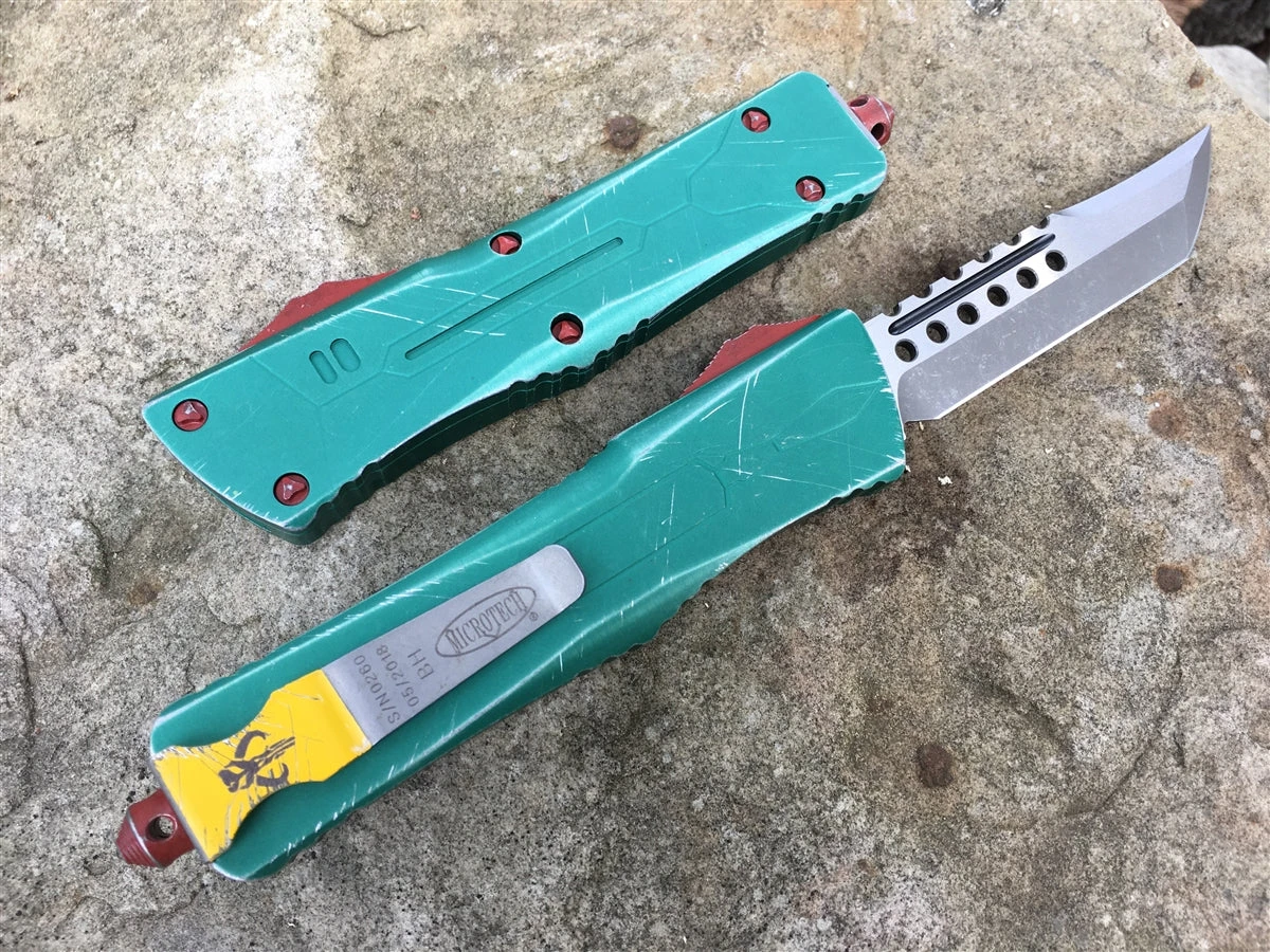 Microtech Combat Troodon OTF Automatic Knife Bounty Hunter Hellhound Tanto 4 Microtech Combat Troodon OTF Automatic Knife Bounty Hunter Hellhound Tanto - Image 2