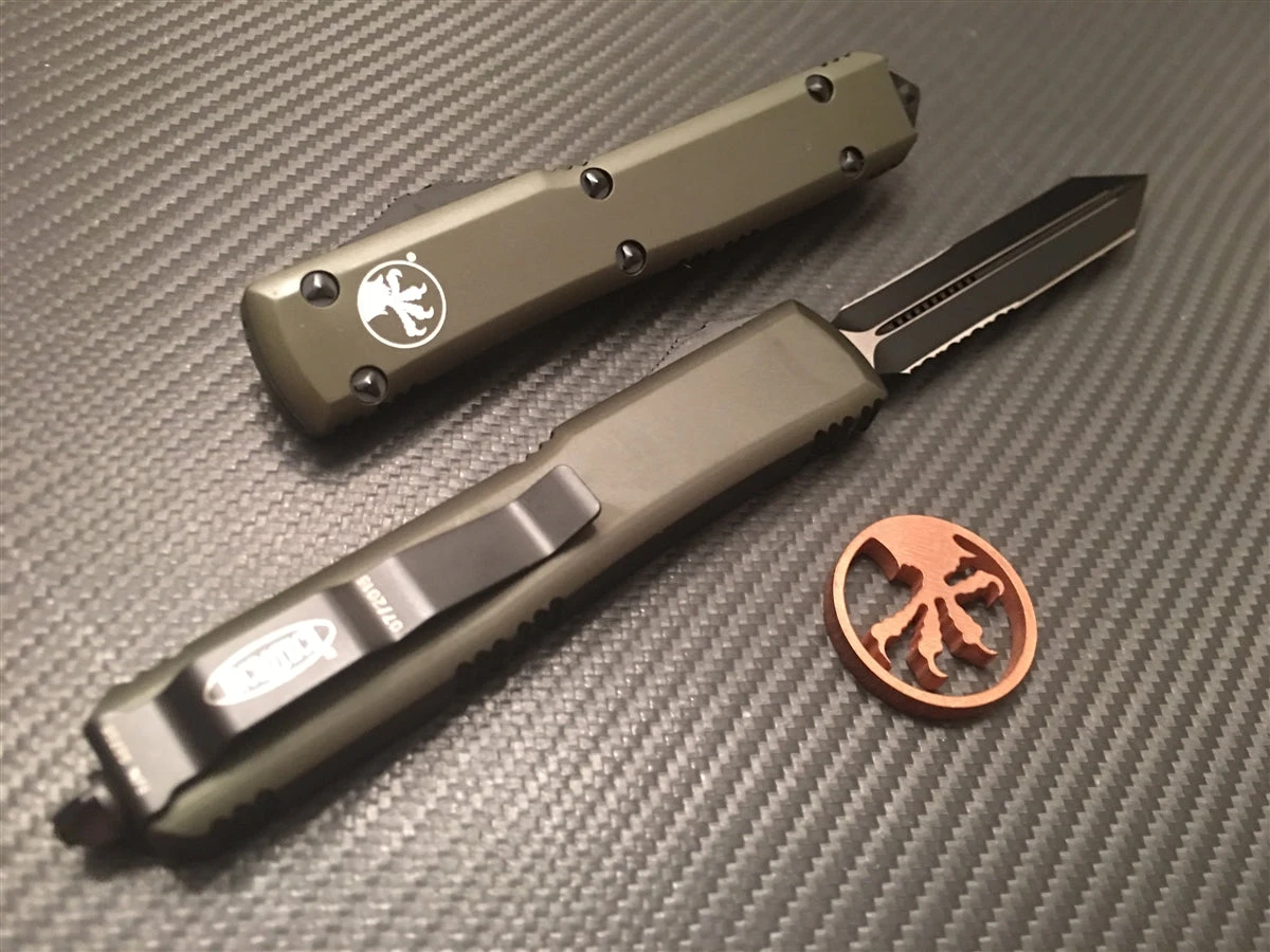 Microtech Ultratech Spartan Part Serrated OD Green 4 Microtech Ultratech Spartan Part Serrated OD Green - Image 2