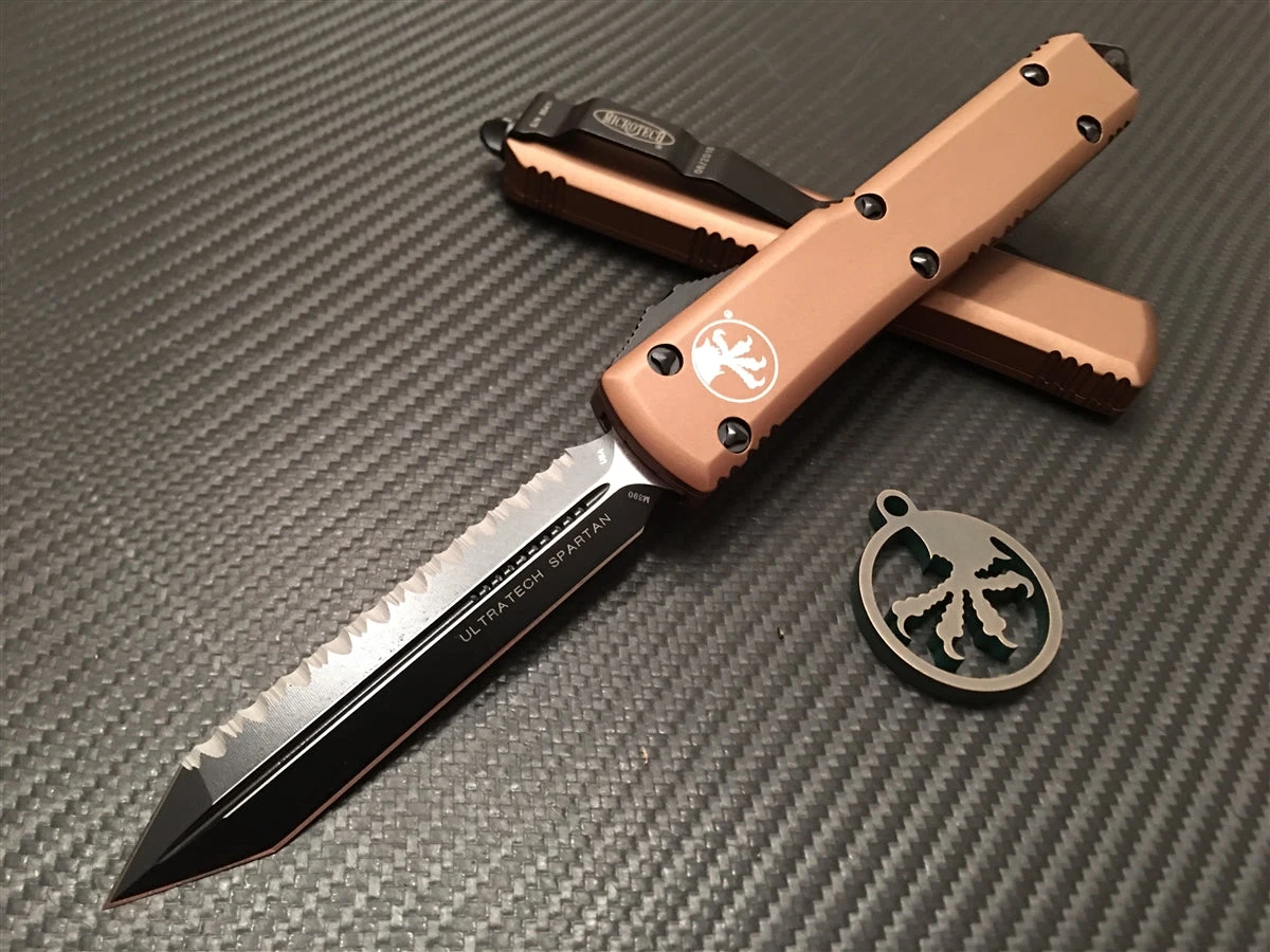 Microtech Ultratech Spartan Full Serrated Tan 3 Microtech Ultratech Spartan Full Serrated Tan