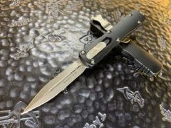 Microtech Dirac Double Edge Stonewashed Standard