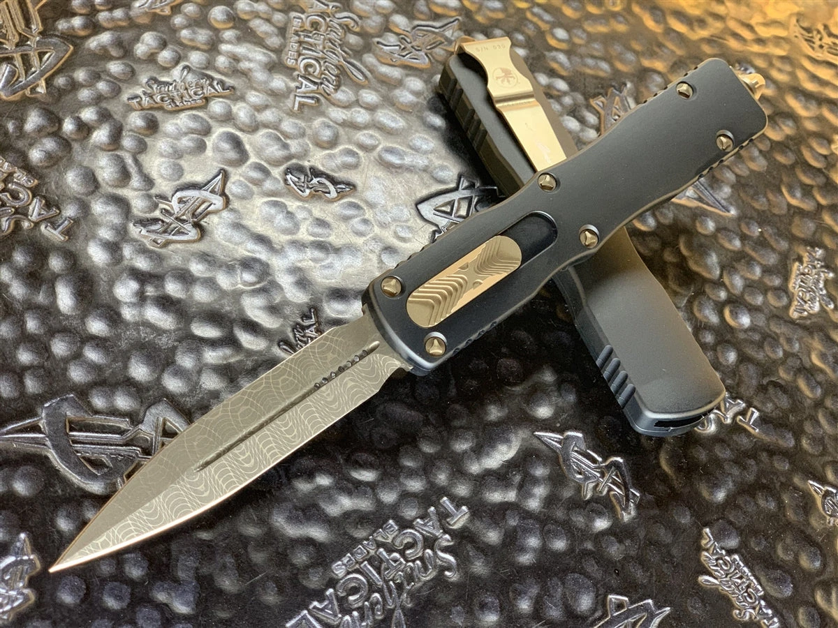 Microtech Dirac Delta Double Edge Damascus Standard Signature Series 3 Microtech Dirac Delta Double Edge Damascus Standard Signature Series