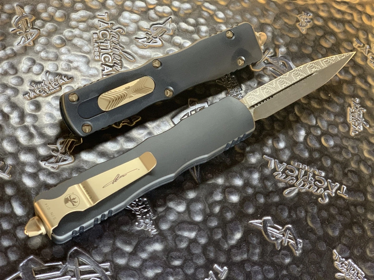 Microtech Dirac Delta Double Edge Damascus Standard Signature Series 4 Microtech Dirac Delta Double Edge Damascus Standard Signature Series - Image 2