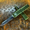 Microtech UTX-85 OTF Automatic Knife Single Edge Standard OD Green