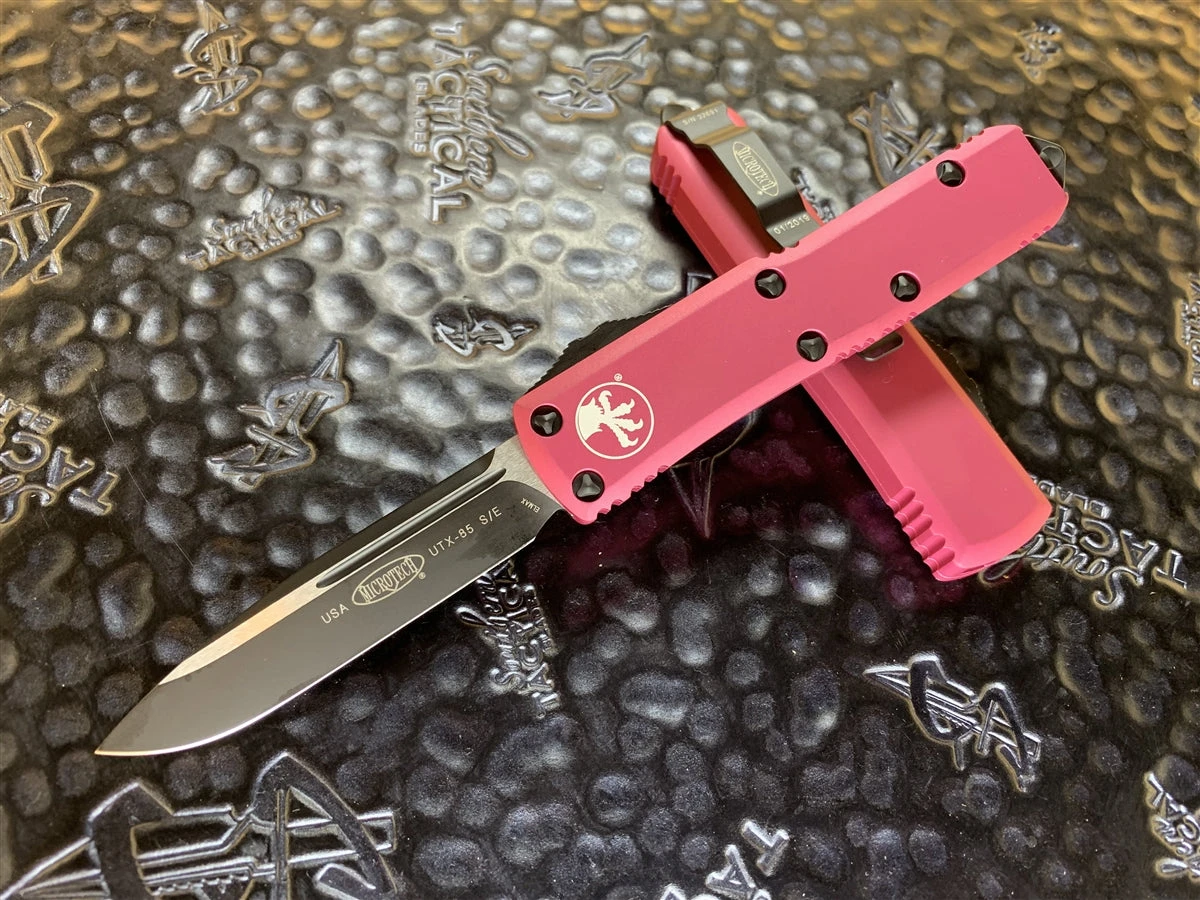 Microtech UTX85 Single Edge Standard Pink 3 Microtech UTX85 Single Edge Standard Pink