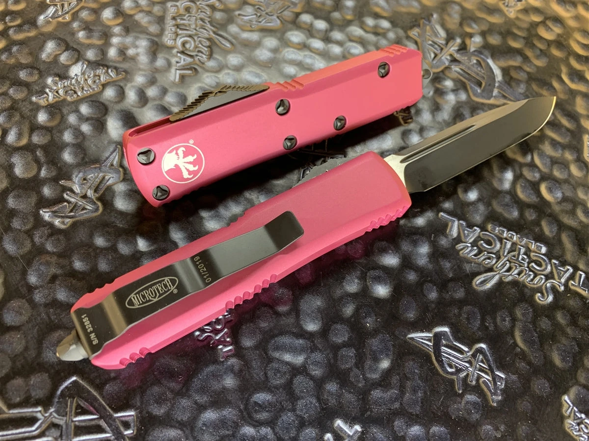 Microtech UTX85 Single Edge Standard Pink 4 Microtech UTX85 Single Edge Standard Pink - Image 2